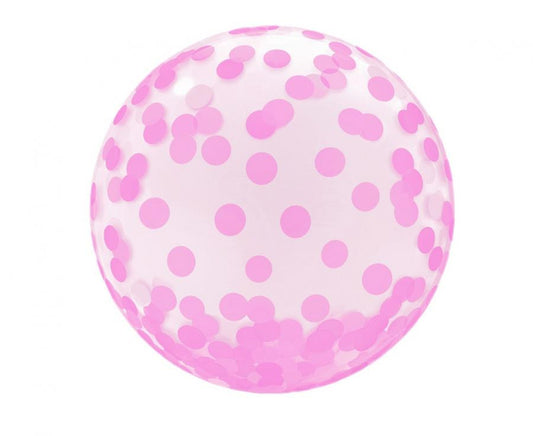 Folijas balons "Baby Pink Dots Aqua" ar sfēru, 46 cm