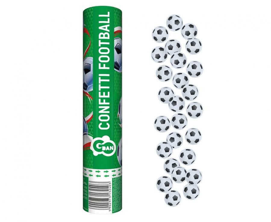 Daudz laimes dzimšanas dienā futbola spēle, futbola konfeti šāvējs 30 cm