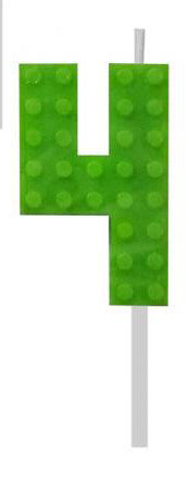 Zaļie bloki, celtniecības bloks, numurs 4, zaļa kūka, svece