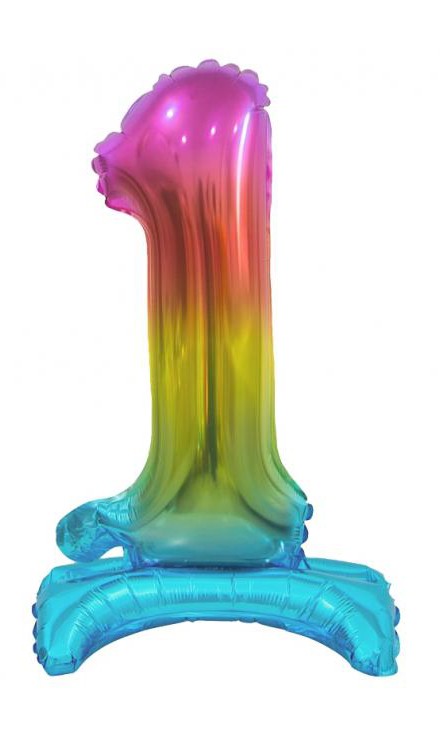 Krāsains mini folijas balons ar ciparnīcu "V" 38 cm