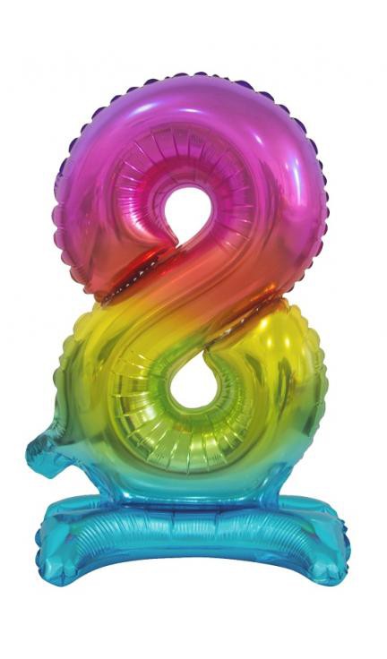 Folijas balons ar statīvu "Cipars 8", 38 cm