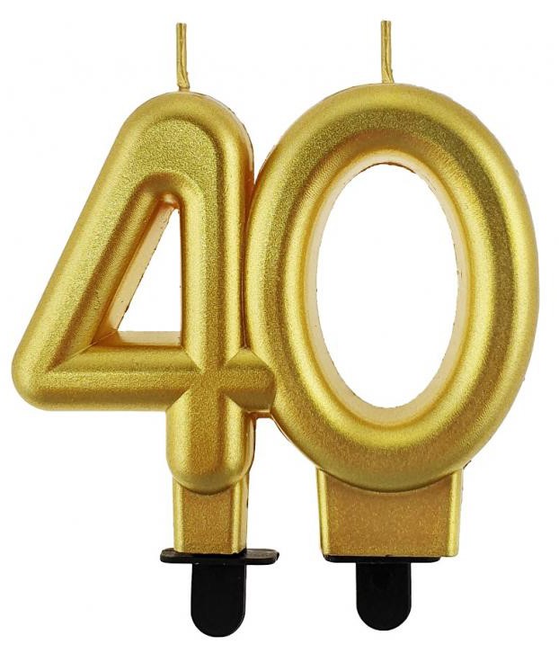 Krāsa Zelta Zelta 40. Kūkas Svece, Skaitļu Svece