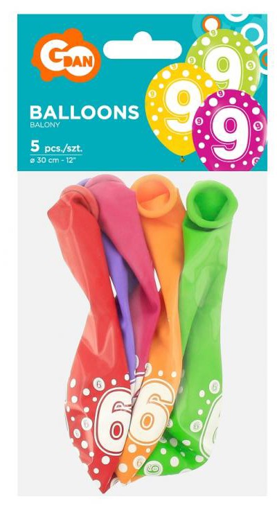 Daudz laimes dzimšanas dienā Dots Daudz laimes dzimšanas dienā 9 baloni, 5 daļu komplekts 12 collas (30 cm)