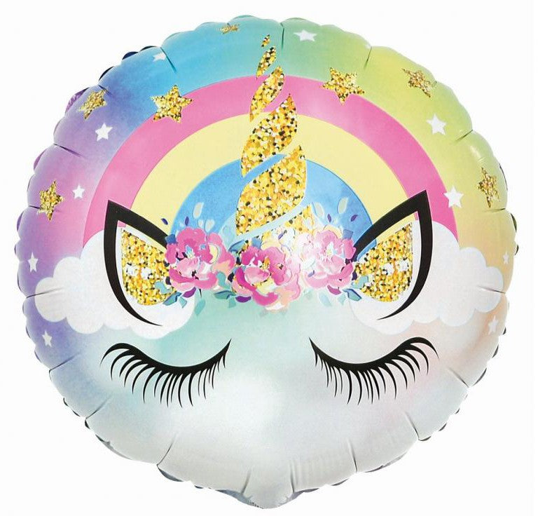 Folijas balons "Vienradzis" pasteļtoņos, 36 cm