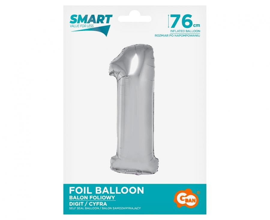 Folijas balons "Cipars 1", 76 cm