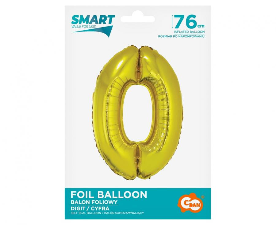 Folijas balons "Cipars 0", 76 cm