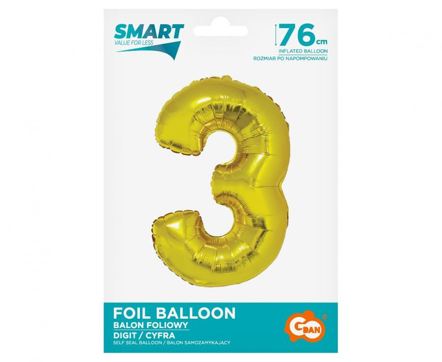 Folijas balons "Cipars Zelts", 76 cm