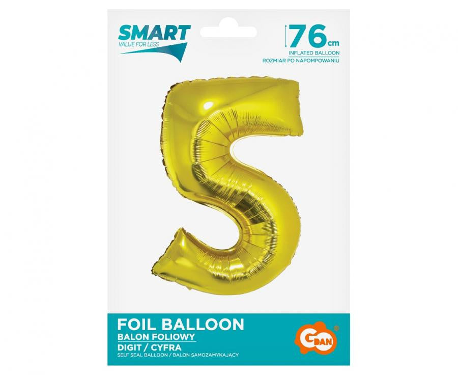 Folijas balons "Cipars 5", 76 cm
