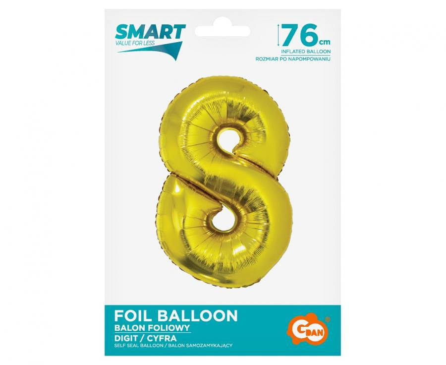 Folijas balons "Cipars 8", 76 cm