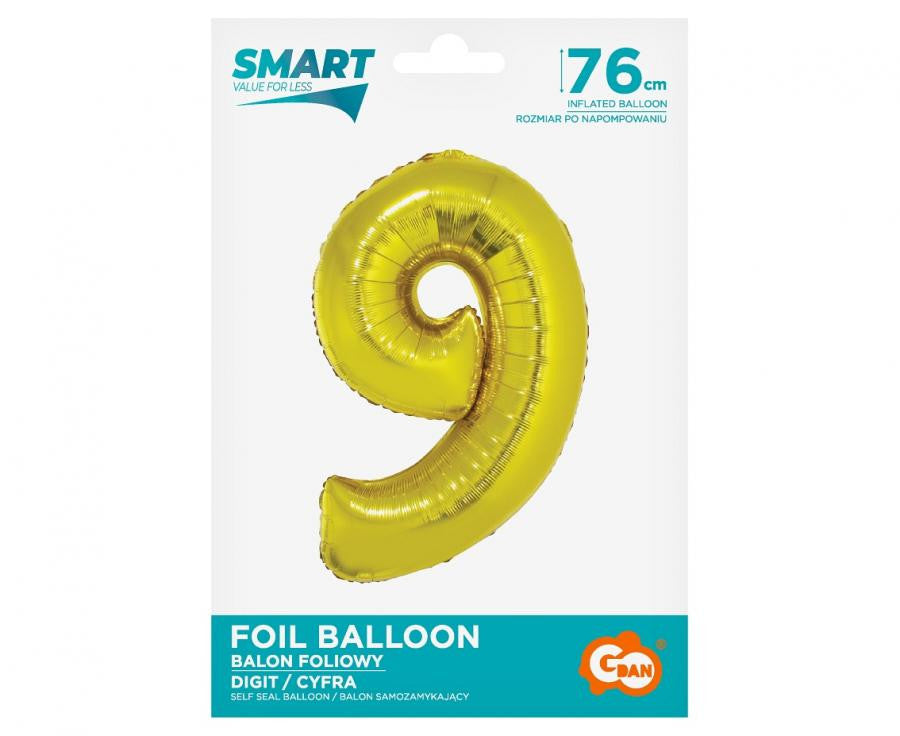Folijas balons "Cipars 9", 76 cm