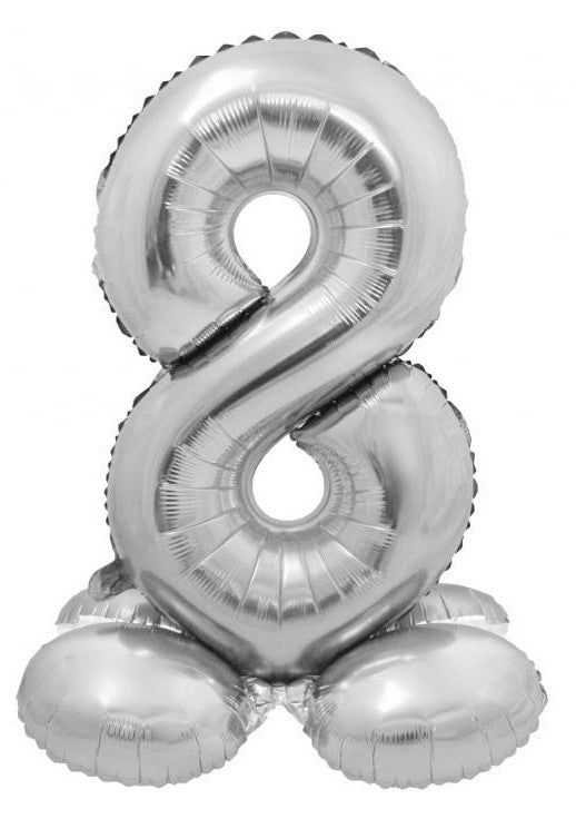 Folijas balons "Cipars 8" ar pamatni, 72 cm