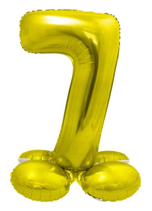 Folijas balons "Cipars 7" ar statīvu, 72 cm
