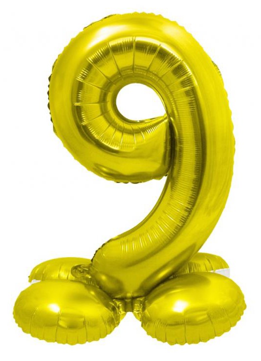 Folijas balons "Cipars Zelts" ar pamatni, 72 cm