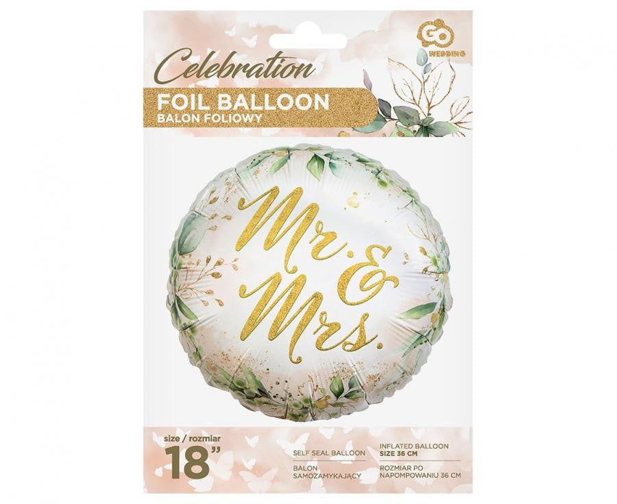 Kāzu sveiciens, folijas balons, 36 cm