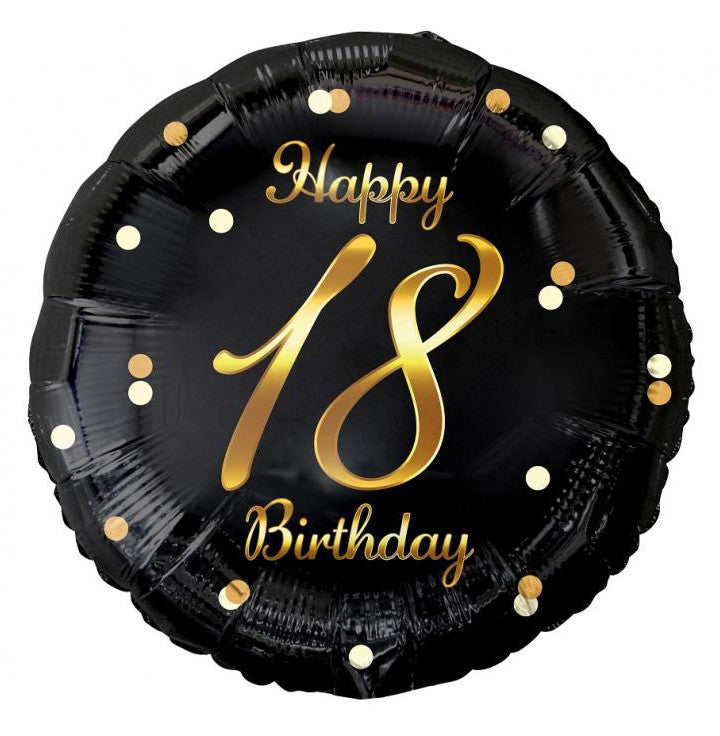 Daudz laimes dzimšanas dienā B&C zelta 18 collu folijas balons 36 cm