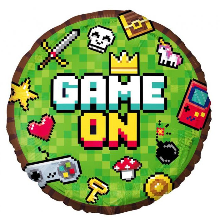 Folijas balons "Gamer Game On" 45 cm