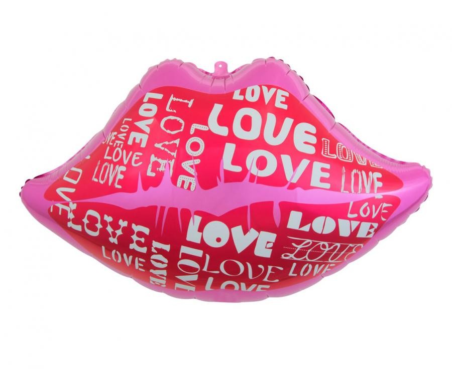 Folijas balons "Mīlestība un lūpas" 62 cm