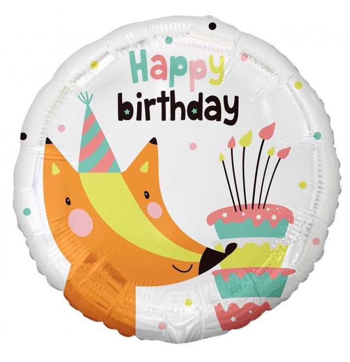 Daudz laimes dzimšanas dienā, Lapsa, Lapsa, dzimšanas dienas balons, 36 cm