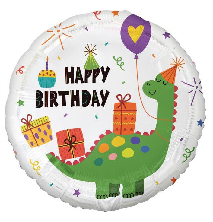 Daudz laimes dzimšanas dienā, dinozaurs, dinozaurs, folijas balons, 36 cm