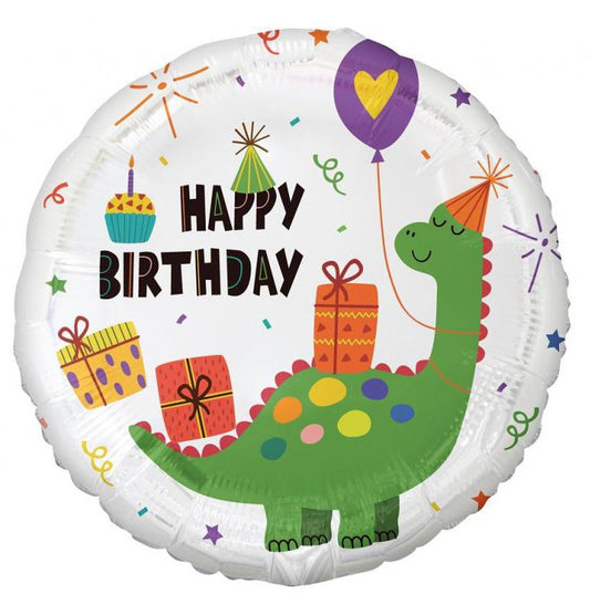 Daudz laimes dzimšanas dienā, dinozaurs, dinozaurs, folijas balons, 36 cm