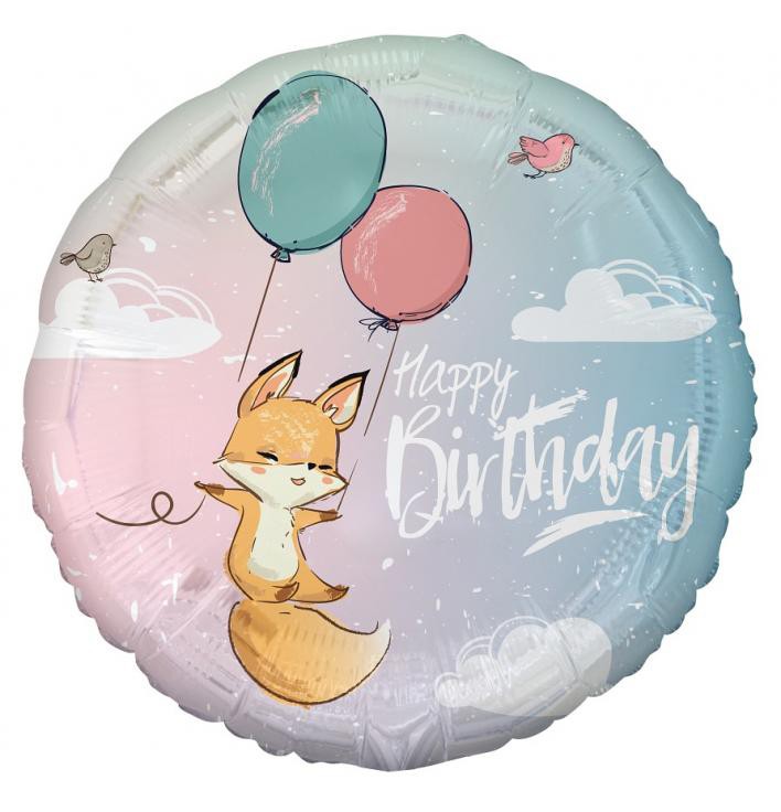 Daudz laimes dzimšanas dienā, Lapsa, Lapsa, dzimšanas dienas balons, 36 cm