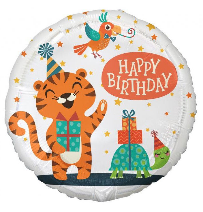 Daudz laimes dzimšanas dienā, Tīģeris, Tīģeris, Daudz laimes dzimšanas dienā, folijas balons, 36 cm