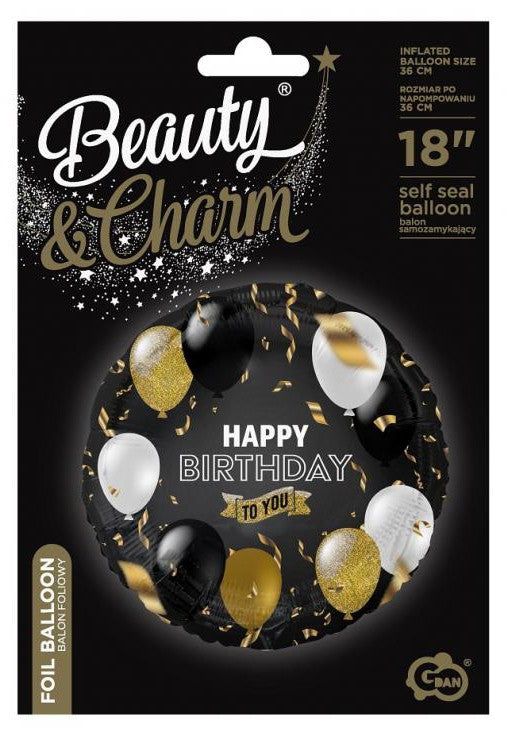 Daudz laimes dzimšanas dienā balons Folijas balons dzimšanas dienā 36 cm