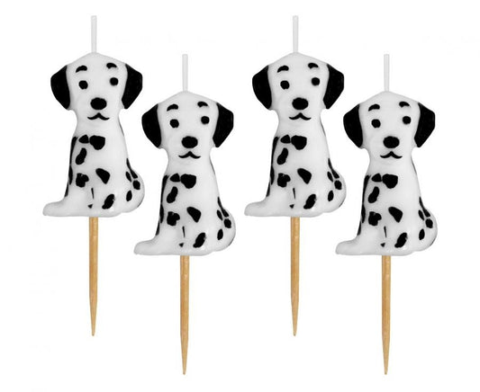 Dzimšanas dienas svece "Dalmata" (dzīvnieki), sveču komplekts (4 gab.)