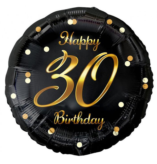 Daudz laimes dzimšanas dienā B&C zelta folijas balons "Daudz laimes dzimšanas dienā", 30 cm