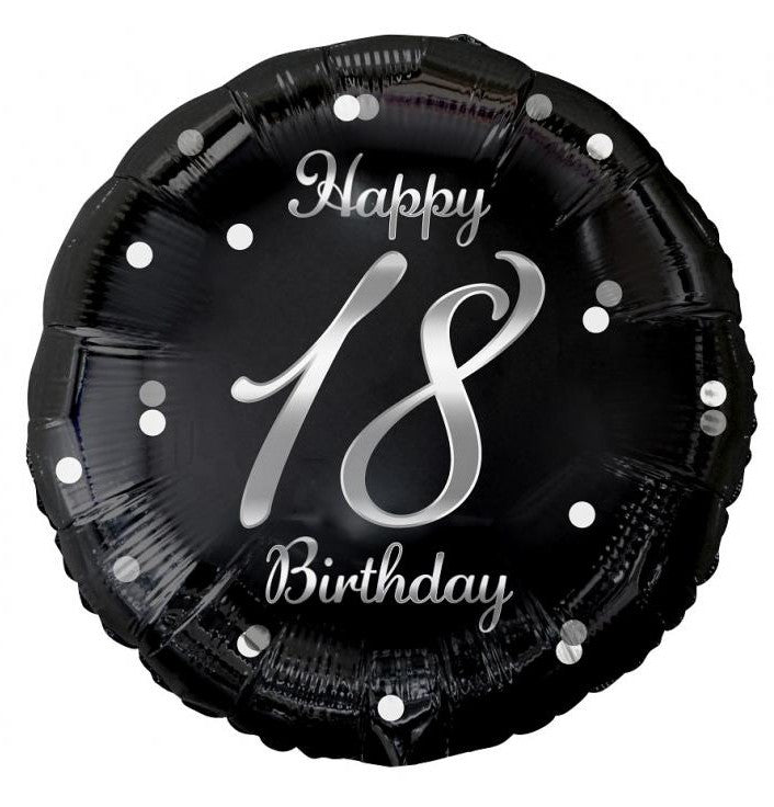 Daudz laimes dzimšanas dienā B&C sudraba folijas balons "Daudz laimes dzimšanas dienā" 18 cm