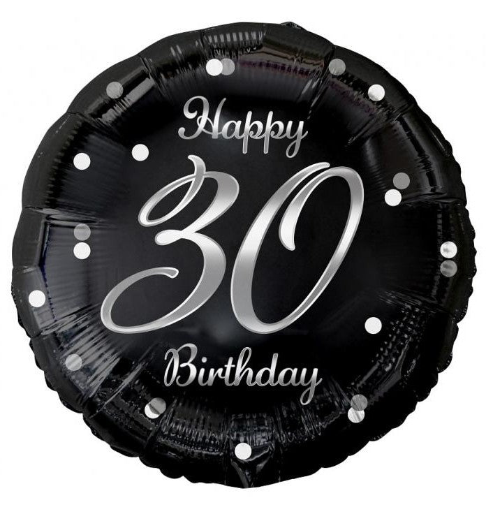 Daudz laimes dzimšanas dienā B&C sudraba folijas balons "Dzimšanas diena", 30 cm