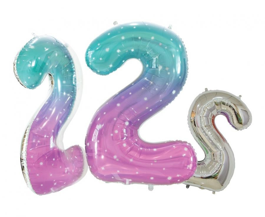 Folijas balons "Ciparu telpa" 78 cm