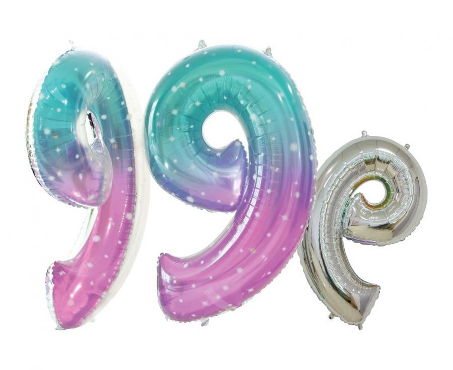 Folijas balons "Ciparu telpa" 78 cm