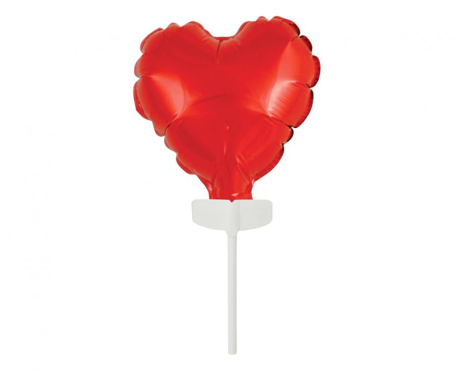 Sirds Sarkana Sirds, sarkans folijas balons kūkai 8 cm