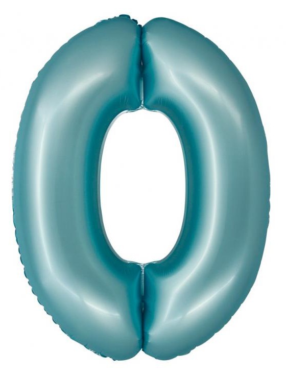 Folijas balons "Cipars gaiši zils, paklājiņzils", 76 cm