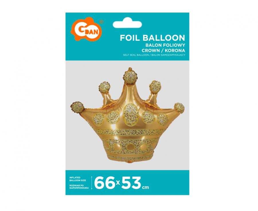 Folijas balons "Zelta kronis", 66 cm