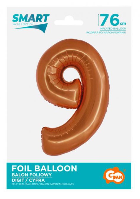 Folijas balons "Cipars vara krāsā", 76 cm