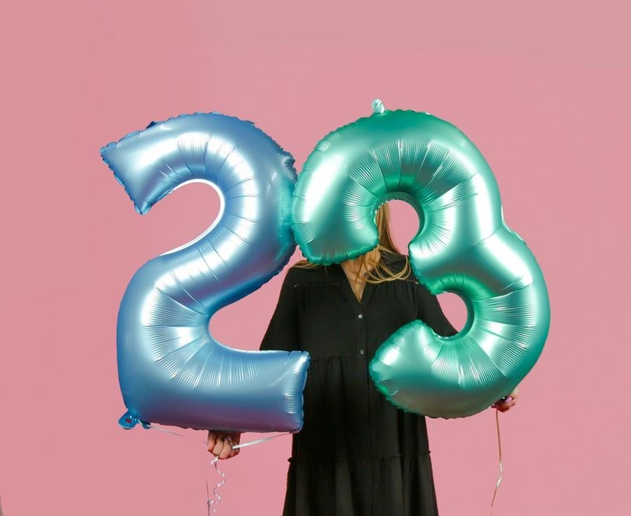 Folijas balons "Cimber Mint Mat" ar ciparu 3, 76 cm