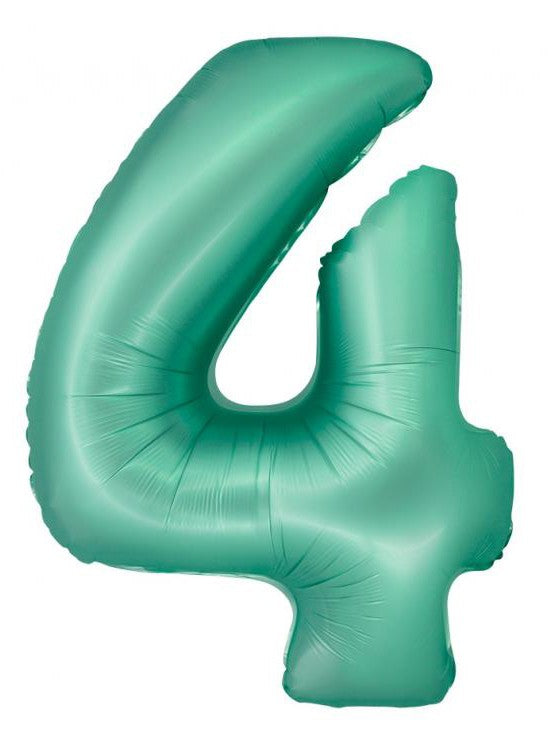 Folijas balons "Citi Mint" ar paklājiņu, 76 cm, skaitlis 4