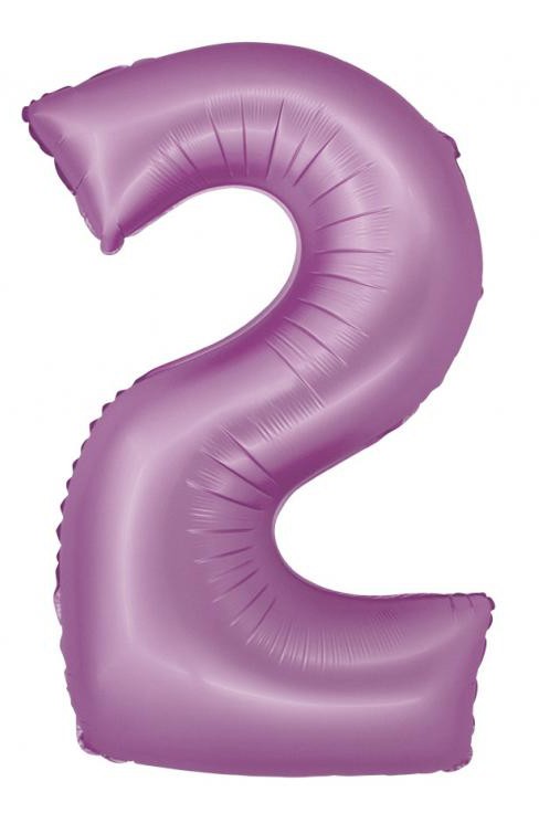 Folijas balons "Cipars lavandas krāsā", 76 cm, skaitlis 2