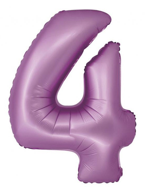 Folijas balons "Cipars lavandas krāsā", 76 cm, skaitlis 4