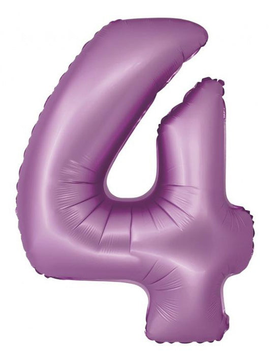 Folijas balons "Cipars lavandas krāsā", 76 cm, skaitlis 4