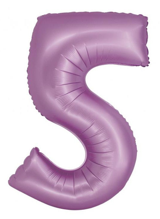 Folijas balons "Cipars lavandas krāsā", 76 cm, skaitlis 5