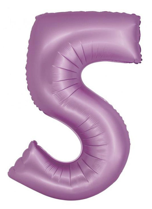 Folijas balons "Cipars lavandas krāsā", 76 cm, skaitlis 5