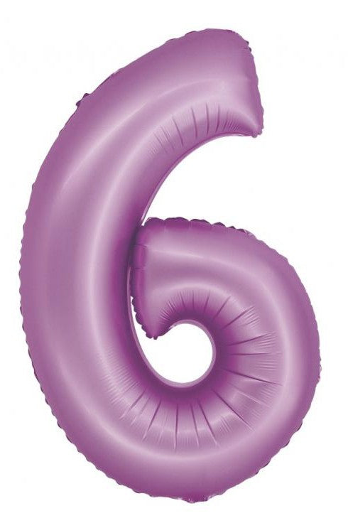 Folijas balons "Cipars lavandas krāsā", 76 cm, skaitlis 6