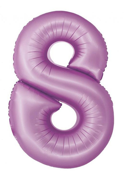 Folijas balons "Cipars lavandas krāsā", 76 cm, skaitlis 8