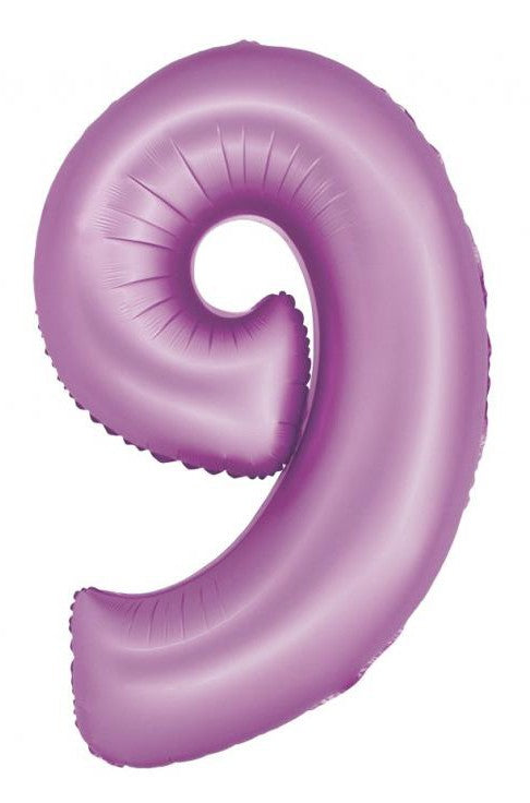 Folijas balons "Cipars lavandas krāsā", 76 cm, skaitlis 9