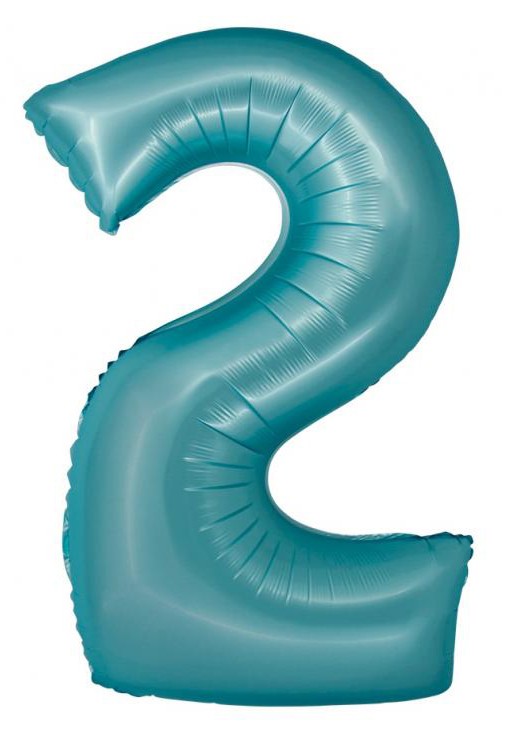 Folijas balons "Cipars gaiši zils, paklājiņzils", 76 cm