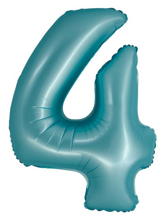 Folijas balons "Cipars gaiši zils, paklājiņzils", 76 cm