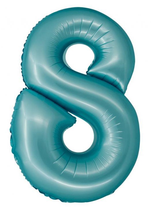 Folijas balons "Cipars gaiši zils, paklājiņzils", 76 cm